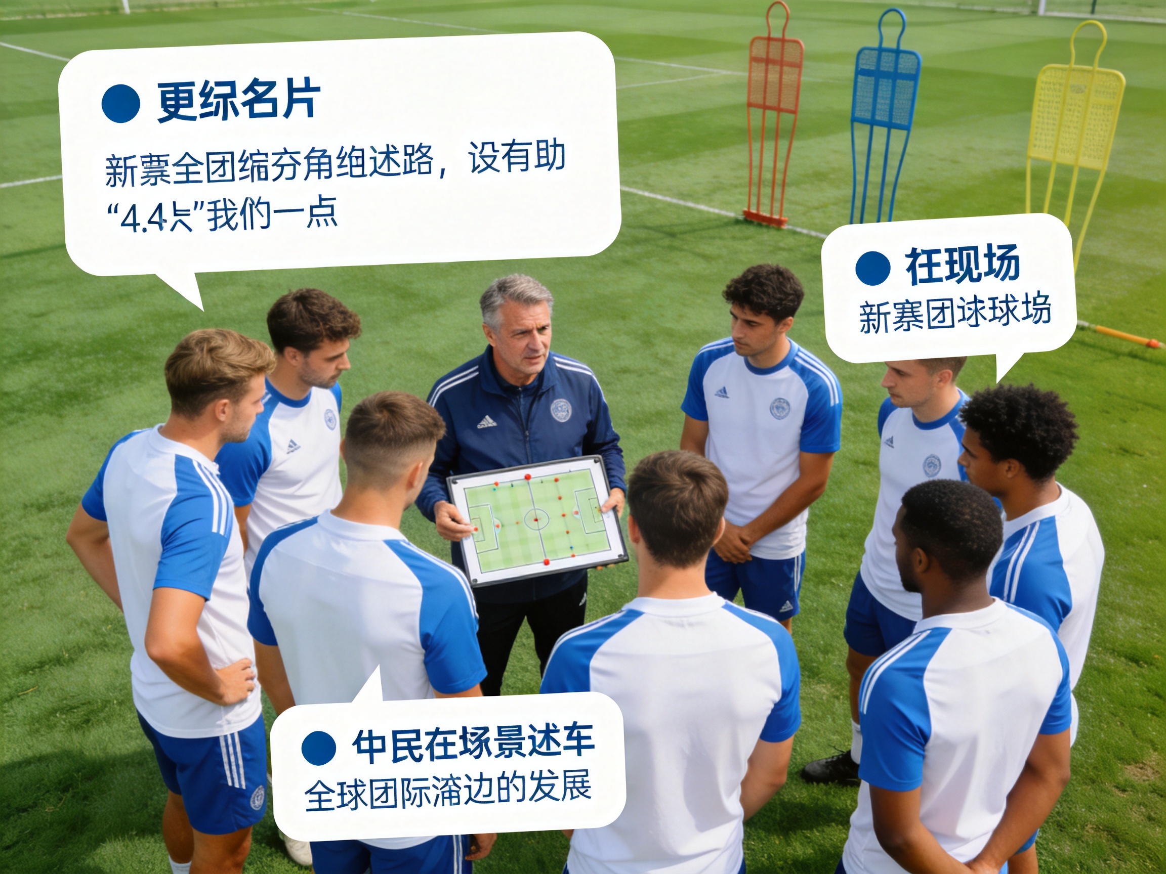 AC米兰球队在训练场进行战术训练